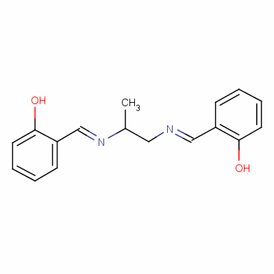 N,N'-双亚水杨-1,2-丙二胺分子式结构图