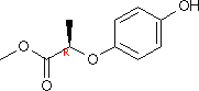 R-(+)-2-(4-羟基苯氧基)丙酸分子式结构图