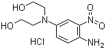 4-氨基-3-硝基苯胺-N,N-二乙醇盐酸盐分子式结构图