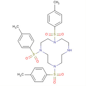 1,4,7-三[(4-甲基苯基)磺酰基]-1,4,7,10-四氮杂分子式结构图