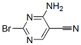 2-溴-4-氨基-5-氰基嘧啶分子式结构图