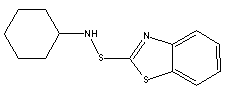 N-环己基-2-苯并噻唑次磺酰胺分子式结构图