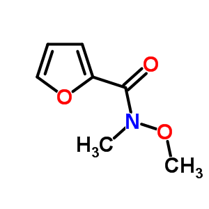 N-甲氧基-N-甲基-2-呋喃甲酰胺分子式结构图