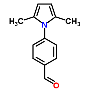 4-(2,5-二甲基-1H-吡咯-1-基)苯甲醛分子式结构图