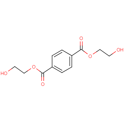 双(2-羟基乙基)对苯二甲酸酯分子式结构图