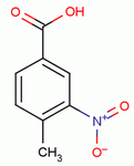 3-硝基-4-甲基苯甲酸分子式结构图