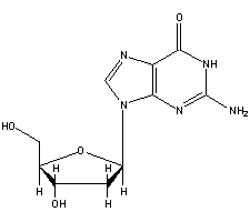 2'-脱氧鸟苷分子式结构图