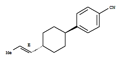 反式-4-(4-(1-(E)-丙烯基)环己基)苄腈分子式结构图