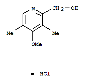 (4-甲氧基-3,5-二甲基吡啶-2-基)甲醇盐酸盐分子式结构图