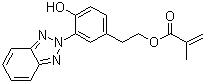 2-[3-(2H-苯并三唑-2-基)-4-羟基苯基]乙基-2-甲基丙烯酸酯分子式结构图