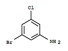 3-溴-5-氯苯胺分子式结构图