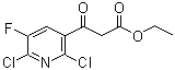 2,6-二氯-5-氟烟酰乙酸乙酯分子式结构图