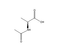 N-乙酰-L-丙氨酸分子式结构图