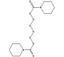 六硫化双五亚甲基秋兰姆分子式结构图