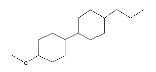 反,反-4-甲氧基-4'-正丙基-1,1'-联二环己烷分子式结构图