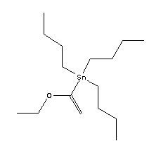 三丁基(1-乙氧基乙烯)锡分子式结构图