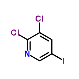 2,3-二氯-5-碘吡啶分子式结构图