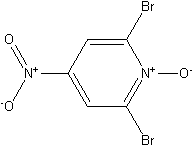 2,6-二溴-4-硝基吡啶氮氧化物分子式结构图