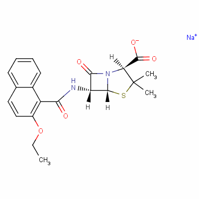萘夫西林钠分子式结构图