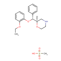 瑞波西汀甲磺酸盐分子式结构图