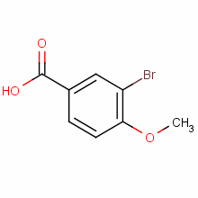 3-溴-4-甲氧基苯甲酸分子式结构图