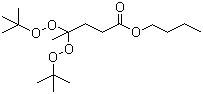 4,4-二(叔丁基过氧化)戊酸正丁酯分子式结构图