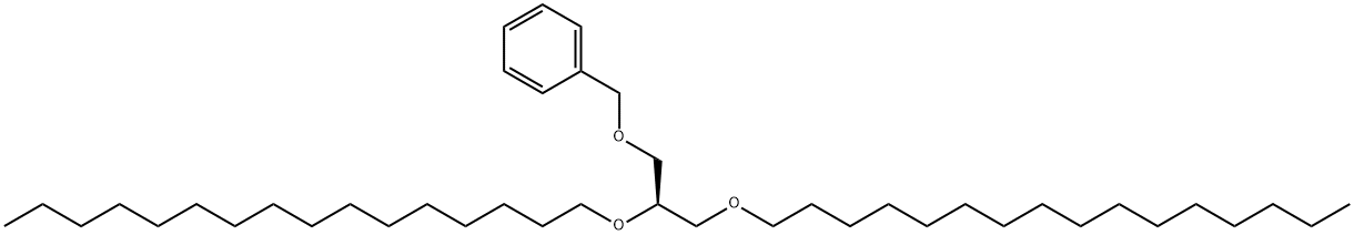 [R,(-)]-3-O-Benzyl-1-O,2-O-dihexadecyl-L-glycerol分子式结构图