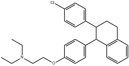 Triethylamine, 2-(p-(1,2,3,4-tetrahydro-2-(p-chlorophenyl)naphthyl)phe noxy)-分子式结构图