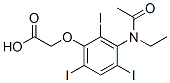 [3-(N-Ethylacetylamino)-2,4,6-triiodophenoxy]acetic acid分子式结构图