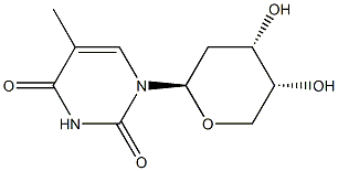 1-(2-Deoxy-β-D-ribopyranosyl)thymine分子式结构图