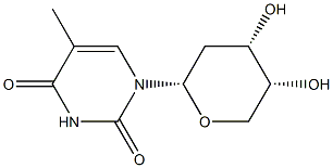 1-(2-Deoxy-α-D-erythro-pentopyranosyl)thymine分子式结构图