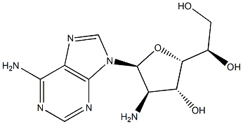 9-(2-Amino-2-deoxy-α-D-glucofuranosyl)-9H-purin-6-amine分子式结构图