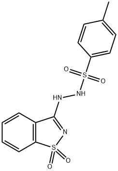 N'-(1,1-二氧代-1,2-苯并噻唑-3-基)-4-甲基-苯磺酰肼分子式结构图