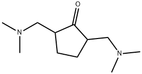 2,5-双[(二甲基氨基)甲基]环戊酮双盐酸盐分子式结构图