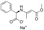 (R)-[(3-甲氧基-1-甲基-3-氧代丙-1-烯基)氨基]苯乙酸钠分子式结构图