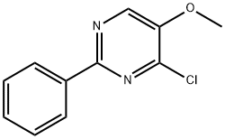 4-氯-5-甲氧基-2-苯基嘧啶分子式结构图