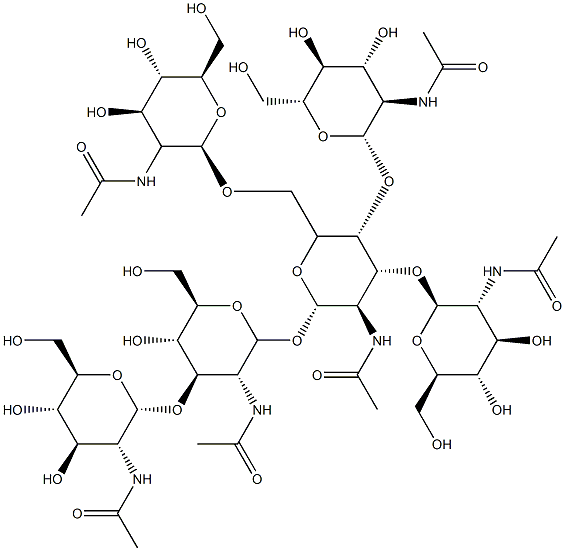 N-acetylglucosamine hexasaccharide 1-4分子式结构图