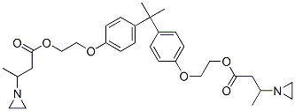 (isopropylidene)bis(p-phenyleneoxyethylene) bis(beta-methylaziridine-1-propionate)分子式结构图