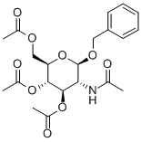 苄基 2-乙酸胺基-2-脱氧-3,4,6-三-O-乙酰基-Β-D-吡喃葡糖苷分子式结构图