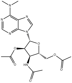 3'-(Acetylamino)-3'-deoxy-N,N-dimethyladenosine 2',5'-diacetate分子式结构图