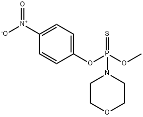 Morpholinophosphonothioic acid O-methyl O-(p-nitrophenyl) ester分子式结构图