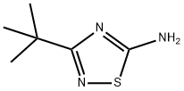 3-叔丁基-1,2,4-噻二唑-5-胺分子式结构图