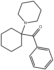 Phenyl(1-piperidinocyclohexyl)methanone分子式结构图