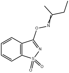 3-[[(1-Methylpropylidene)amino]oxy]-1,2-benzisothiazole 1,1-dioxide分子式结构图