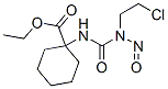 1-[3-(2-Chloroethyl)-3-nitrosoureido]cyclohexanecarboxylic acid ethyl ester分子式结构图