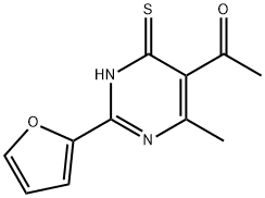 1-[2-(2-呋喃基)-4-疏基-6-甲基嘧啶-5-基]乙酮分子式结构图