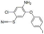 4-Amino-2-chloro-5-(4-iodophenoxy)phenyl thiocyanate分子式结构图