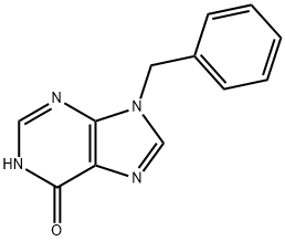 9H-嘌呤-6(1H)-酮,9-苄基-分子式结构图