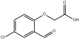 (4-氯-2-甲酰基苯氧基)乙酸分子式结构图