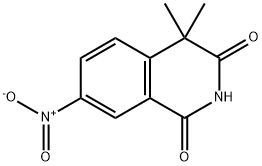 4,4-二甲基-7-硝基异喹啉-1,3(2H,4H)-二酮分子式结构图